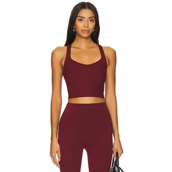 Beyond Yoga Tops - Beyond Yoga Powerbeyond Intensity Racerback Cropped Tank Top in California Merlo